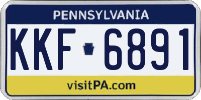 PA license plate KKF6891