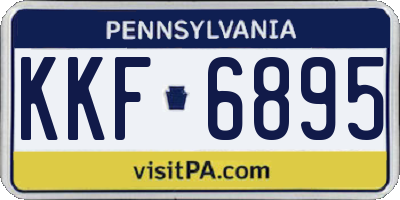 PA license plate KKF6895