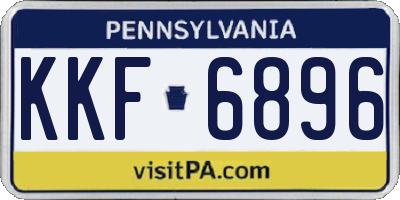 PA license plate KKF6896