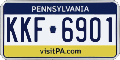 PA license plate KKF6901