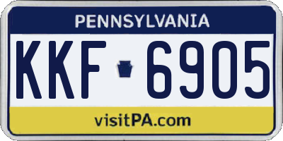 PA license plate KKF6905