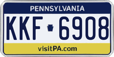PA license plate KKF6908