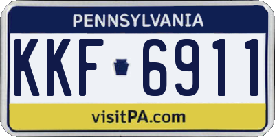 PA license plate KKF6911
