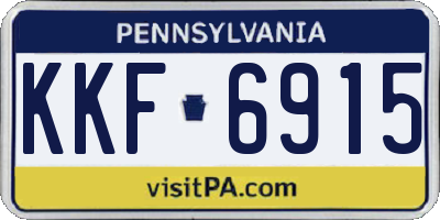 PA license plate KKF6915
