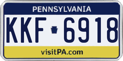 PA license plate KKF6918