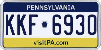 PA license plate KKF6930
