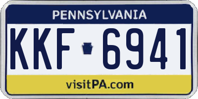 PA license plate KKF6941
