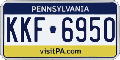 PA license plate KKF6950