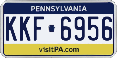 PA license plate KKF6956