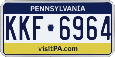 PA license plate KKF6964