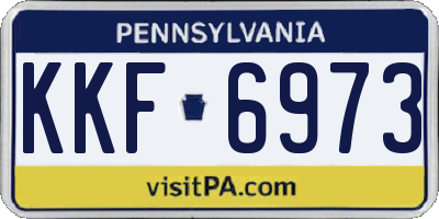 PA license plate KKF6973