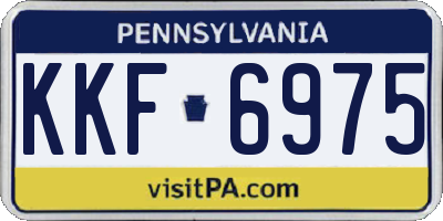 PA license plate KKF6975