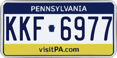 PA license plate KKF6977