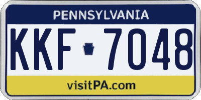 PA license plate KKF7048