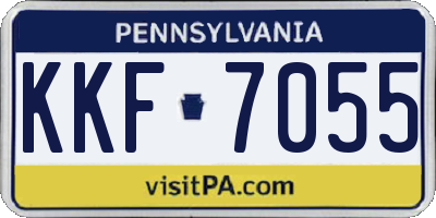 PA license plate KKF7055