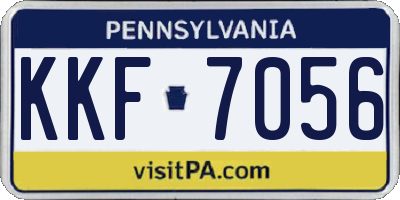 PA license plate KKF7056