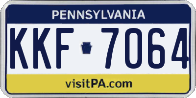 PA license plate KKF7064