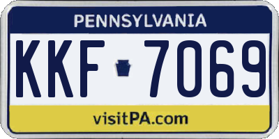 PA license plate KKF7069