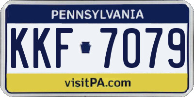 PA license plate KKF7079