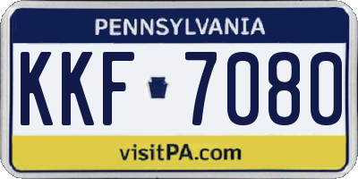 PA license plate KKF7080