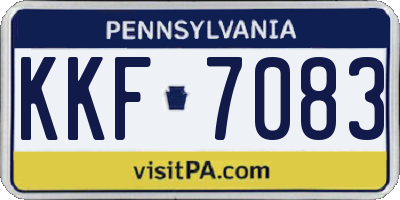 PA license plate KKF7083