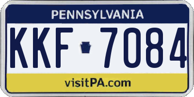 PA license plate KKF7084