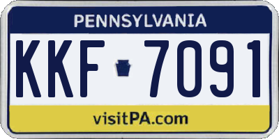 PA license plate KKF7091