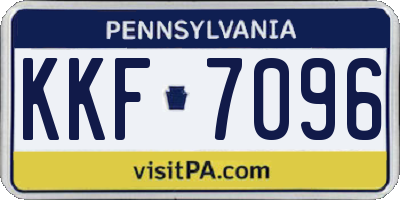 PA license plate KKF7096