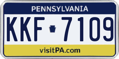 PA license plate KKF7109