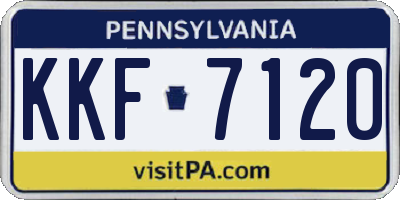 PA license plate KKF7120