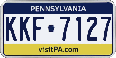 PA license plate KKF7127