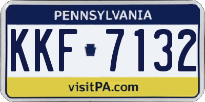 PA license plate KKF7132