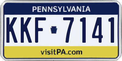 PA license plate KKF7141