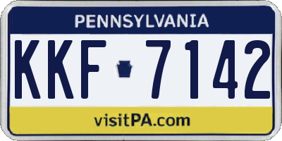 PA license plate KKF7142