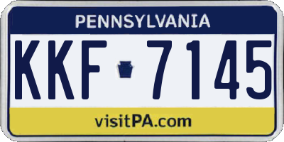 PA license plate KKF7145
