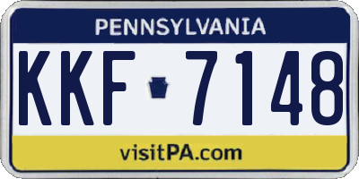 PA license plate KKF7148