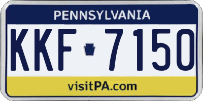 PA license plate KKF7150