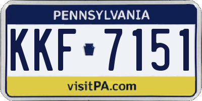 PA license plate KKF7151