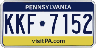 PA license plate KKF7152