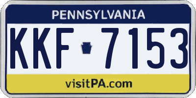 PA license plate KKF7153