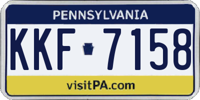 PA license plate KKF7158