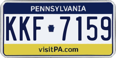 PA license plate KKF7159