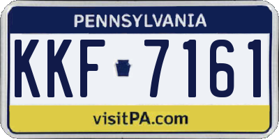 PA license plate KKF7161