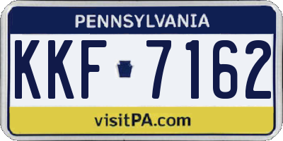 PA license plate KKF7162