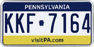 PA license plate KKF7164