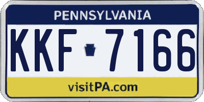 PA license plate KKF7166