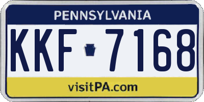 PA license plate KKF7168