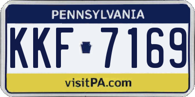 PA license plate KKF7169