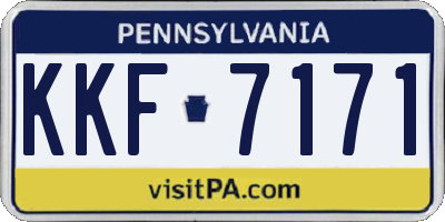 PA license plate KKF7171