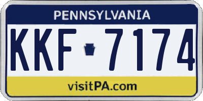 PA license plate KKF7174